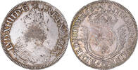 France 1/2 Ecu aux palmes Coin, Louis XIV, Paris, réformé -