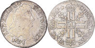 France 1/4 Ecu aux 8 L Coin, Louis XIV, Paris, réformé -