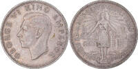 New Zealand 1/2 Crown Coin, George VI, Centennial, British Royal Mint -