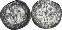 France Douzain aux croissants Coin, Henri II, Bordeaux -