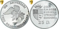 Andorra 25 Diners Coin, Croix Rouge, Pobjoy Mint, Proof, PCGS, PR64DCAM -