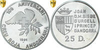 Andorra 25 Diners Coin, Croix Rouge, Pobjoy Mint, Proof, PCGS, PR65DCAM -