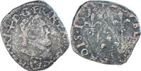 France Double Tournois Coin, Henri IV, Saint-Palais, Copper -