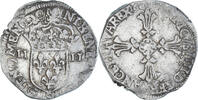 France 1/4 Ecu Coin, Henri IV, Rennes ?, Silver -