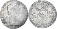 France Teston à la tête nue Coin, Henri II, La Rochelle -