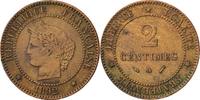 France 2 Centimes Coin, Cérès, Paris, Bronze, KM:827.1 -
