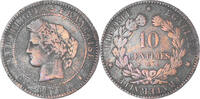 France 10 Centimes Coin, Cérès, Paris, ancre, Bronze -