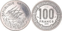 Gabon 100 Francs Coin, Monnaie de Paris, ESSAI, Nickel, KM:E6 -