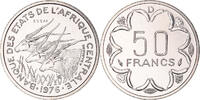 Gabon 50 Francs Coin, Monnaie de Paris, ESSAI, Nickel, KM:E8 -