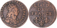 France Liard Coin, Louis XIV, Poitiers, Copper, KM:192.7 -
