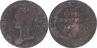 France 5 Centimes Coin, Dupré, Paris, Refrappage du Décime -