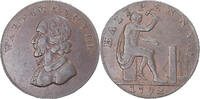 United Kingdom Halfpenny Token Warwickshire, Copper -