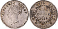 INDIA-BRITISH 2 Annas Coin, Victoria, Bombay, Silver -