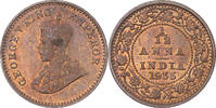 British India 1/12 Anna, 1 Pie Coin, INDIA-BRITISH, George V, Calcutta, Bronze -