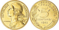 France 5 Centimes Coin, Marianne, Paris, série FDC -