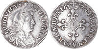 France 4 Sols Coin, Louis XIV, 4 Sols des Traitants, Vimy, Silver -