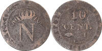 France 10 Centimes Coin, Napoleon I, Limoges, Billon, Gadoury:190 -