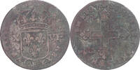 France XVI Deniers de Strasbourg Coin, Louis XIV, Strasbourg -