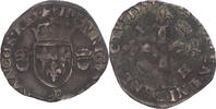 France Douzain aux croissants Coin, Henri II, Dijon, Billon -