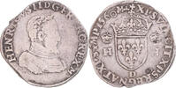 France Teston à la tête nue Coin, Henri II, Lyon, Silver -