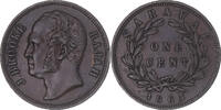 Sarawak Cent Coin, James Brooke, Heaton, Copper, KM:3 -