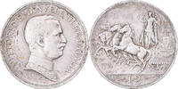 Italy 2 Lire Coin, Vittorio Emanuele III, Rome, Silver, KM:55 -