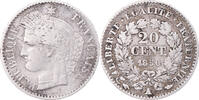 France 20 Centimes Coin, Cérès, Paris, Silver, KM:758.1 -