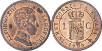 Spain Centimo Coin, Alfonso XIII, Madrid, Bronze, KM:726 -