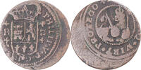 Spain 2 Maravedis Coin, Philip V, Barcelona, Copper -