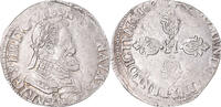 France 1/2 Franc Coin, Henri IV, Toulouse, Silver -