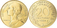 France 20 Centimes Coin, Marianne, Monnaie de Paris, BU -
