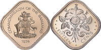 Bahamas 15 Cents Coin, Elizabeth II, Franklin Mint, Proof -