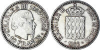 Monaco 10 Francs Coin, Rainier III, Monnaie de Paris, Silver -