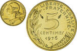 France 5 Centimes Coin, Marianne, Monnaie de Paris, série FDC -