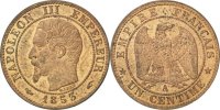 France Centime Coin, Napoleon III, Napoléon III, Paris, Bronze -