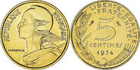 France 5 Centimes Coin, Marianne, Paris, série FDC -