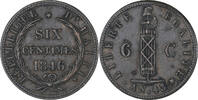 Haiti 6 Centimes faisceaux, Copper, KM:28 -