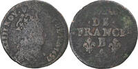France Liard Louis XIV, Rouen, Copper, KM:192, Gadoury:80 -