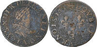 France Double Tournois Louis XIII, Paris, Copper, CGKL:394 -