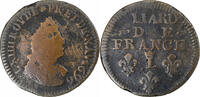 France Liard Louis XIV, Lille, Copper, KM:284.22, Gadoury:81 -