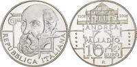 Italy 10 Euro Andrea Palladio, Rome, BE, Silver, KM:305 -