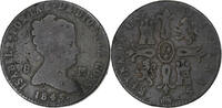 Spain 8 Maravedis Isabel II, Segovia, Copper, KM:531.3 -
