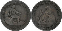 Spain 5 Centimos Provisional Government, Copper, KM:662 -