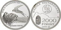 Hungary 2000 Forint WWF, Hirondelle rustique, Budapest, Proof, Silver -