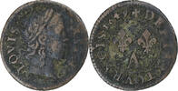 France Denier Tournois Louis XIV, Paris, Copper, Gadoury:70 -