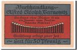 Germany 50 Pfennig Banknote, Polnisch Oberschlesien -