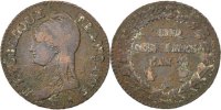 France 5 Centimes Coin, Dupré, Paris, Bronze, KM:640.1 -