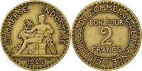 France 2 Francs Coin, Chambre de commerce, Aluminum-Bronze -