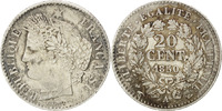 France 20 Centimes Coin, Cérès, Paris, Silver, KM:758.1 -