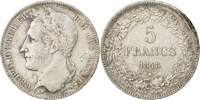 Belgium 5 Francs, 5 Frank Coin, Leopold I, Silver, KM:3.2 -